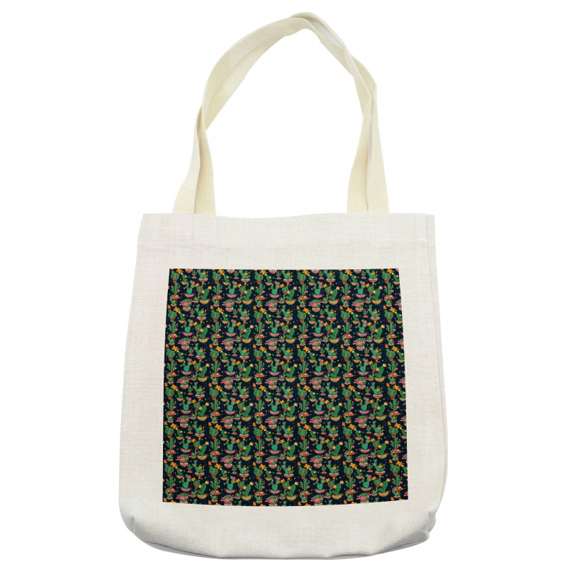 Flowers with Cacti Tote Bag