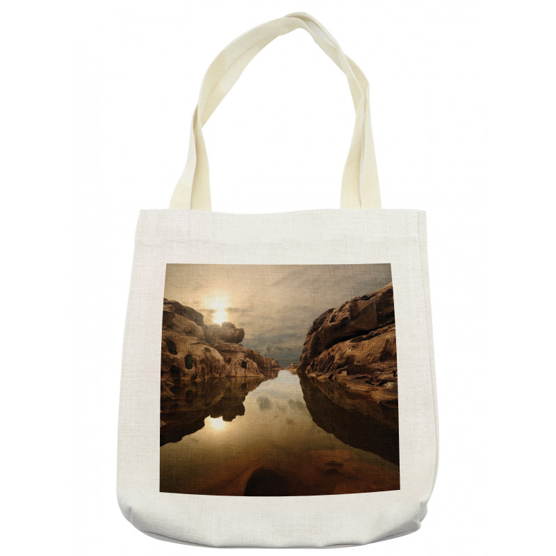 Sunrise Rocks Sky Lake Tote Bag