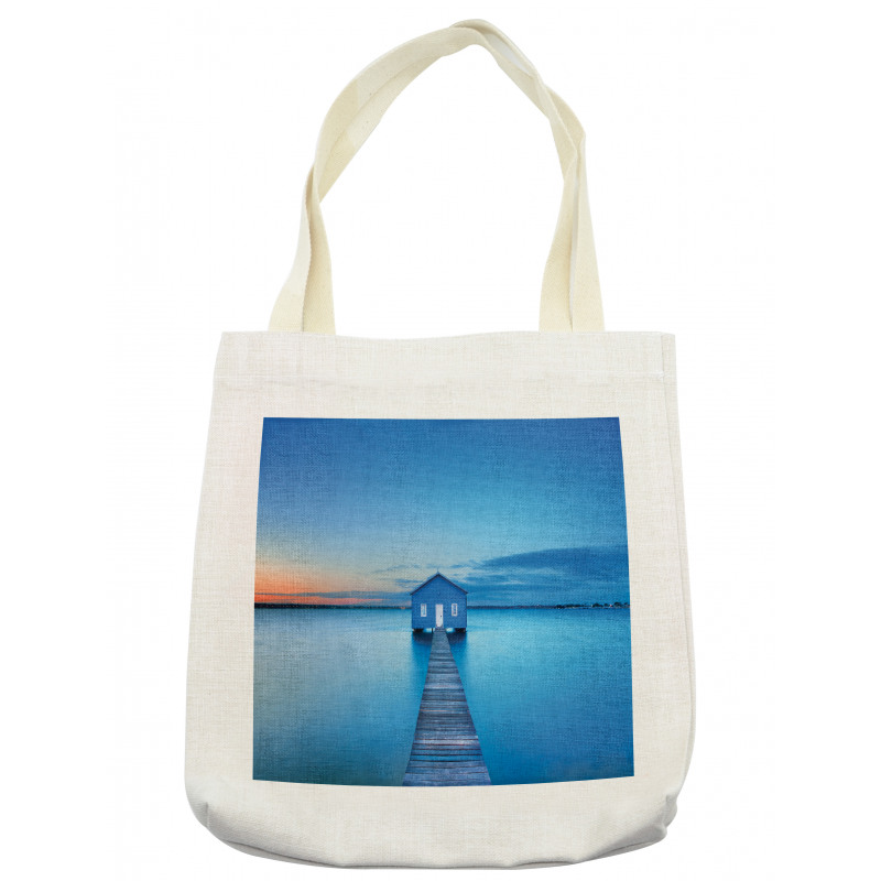 Sunrise Lakehouse Cabin Tote Bag