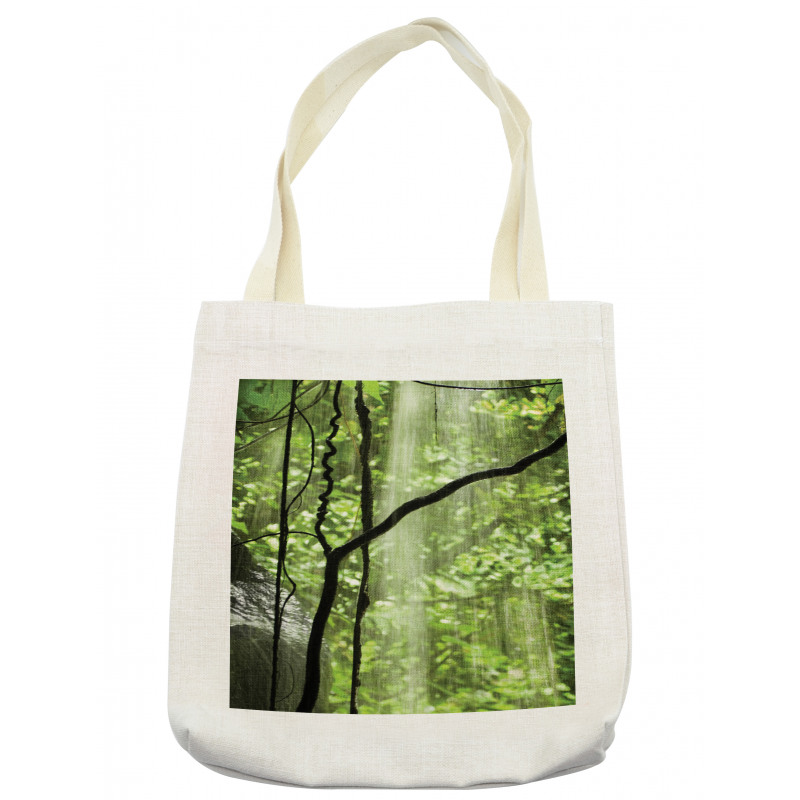 Jungle Waterfall Tree Tote Bag