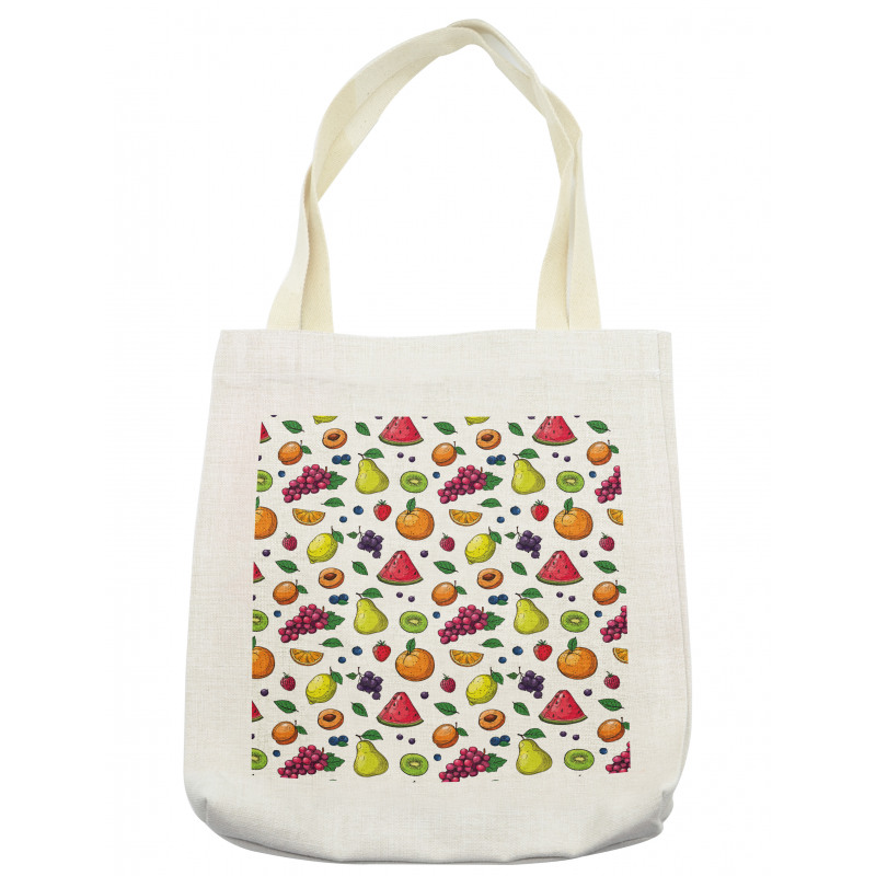 Grapes Kiwi Orange Lemon Tote Bag