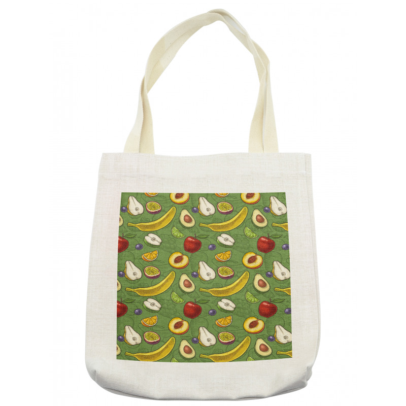 Avocado Apples Banana Lime Tote Bag