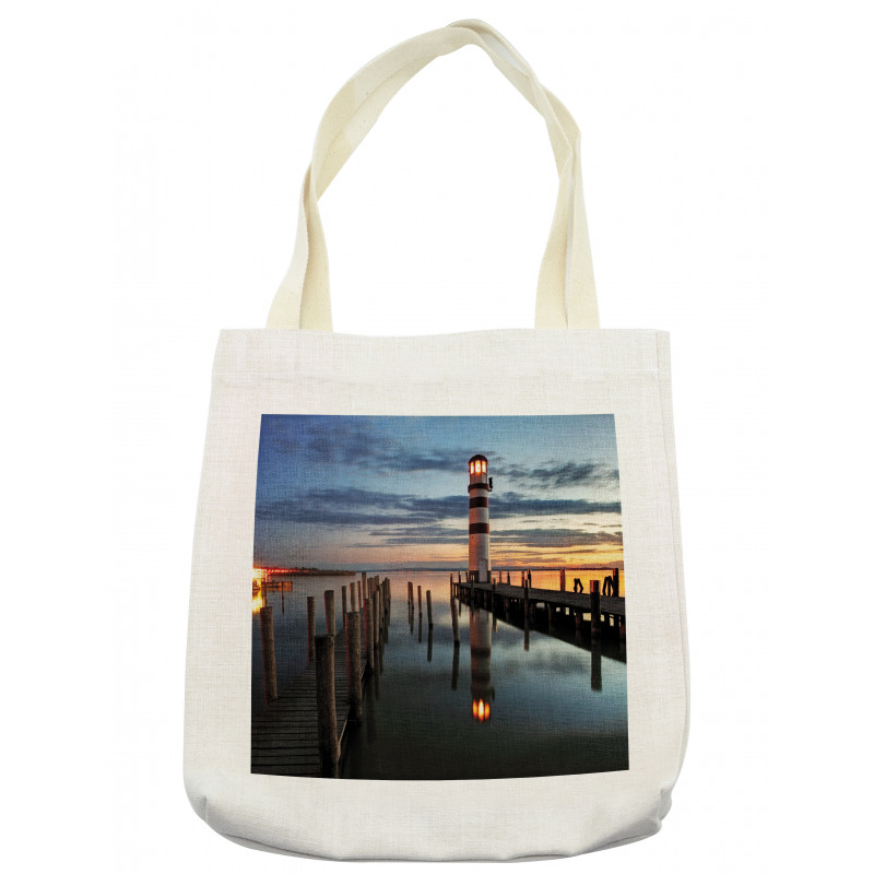 Lighthouse Calm Dusk Tote Bag