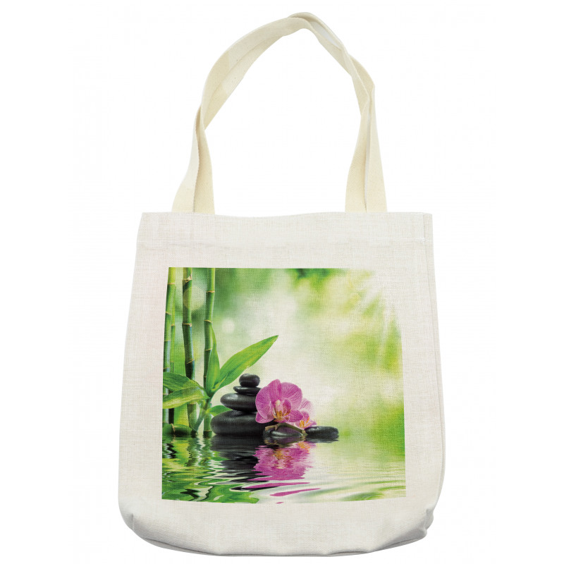 Orchids Rocks Water Tote Bag