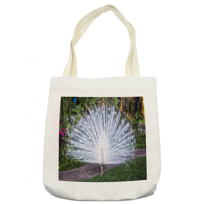 Tropical Garden Feather Tote Bag