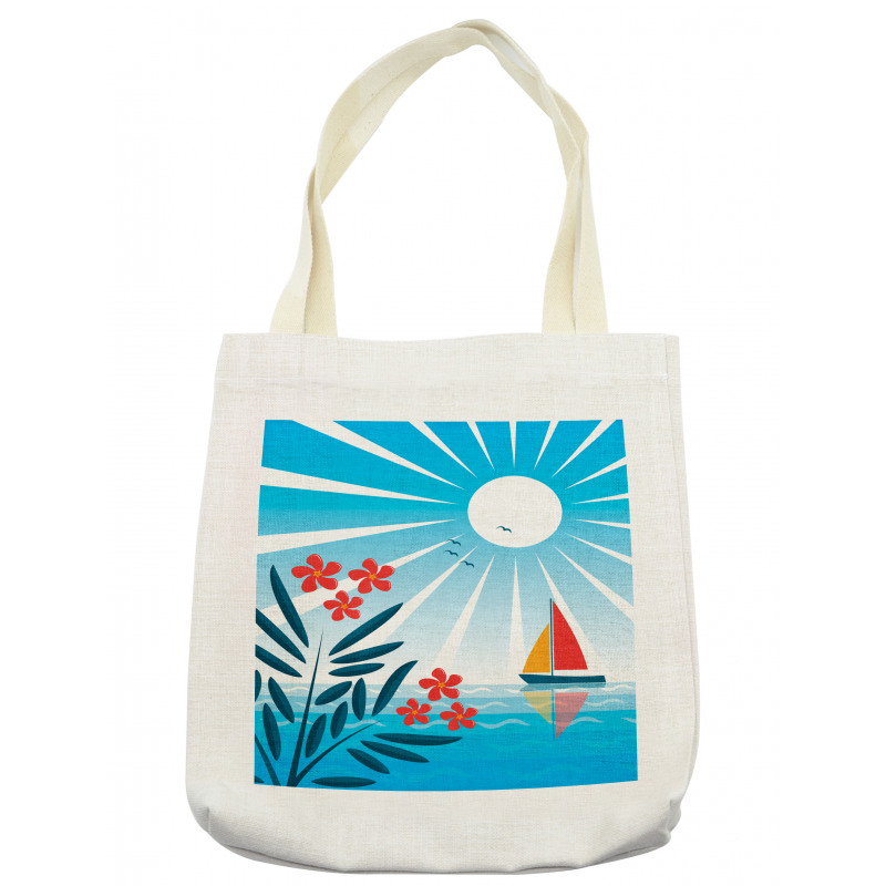 Oleanders and Sailboat Tote Bag