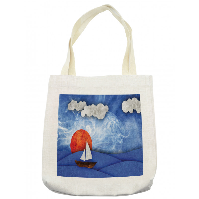 Ship on Misty Waters Tote Bag