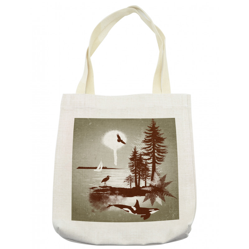 Grunge Whale Maritime Tote Bag