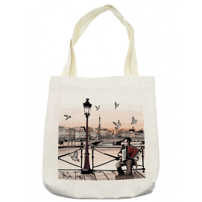 Music Accordionist Paris Tote Bag