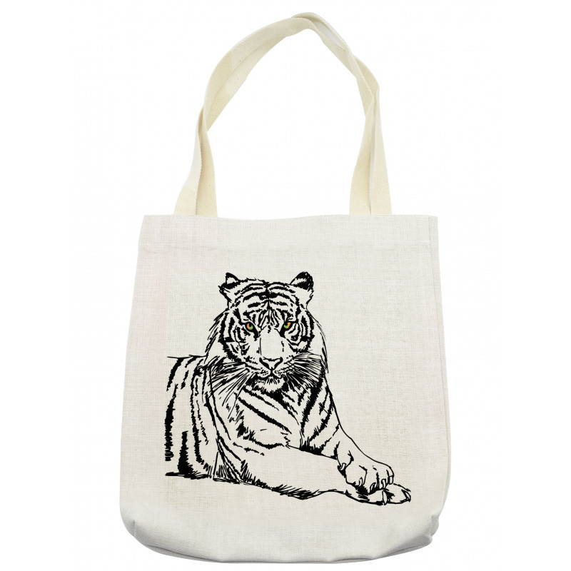 Sketch of Tiger African Tote Bag