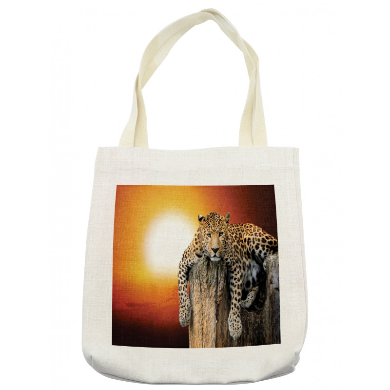 Safari Leopard on Tree Tote Bag