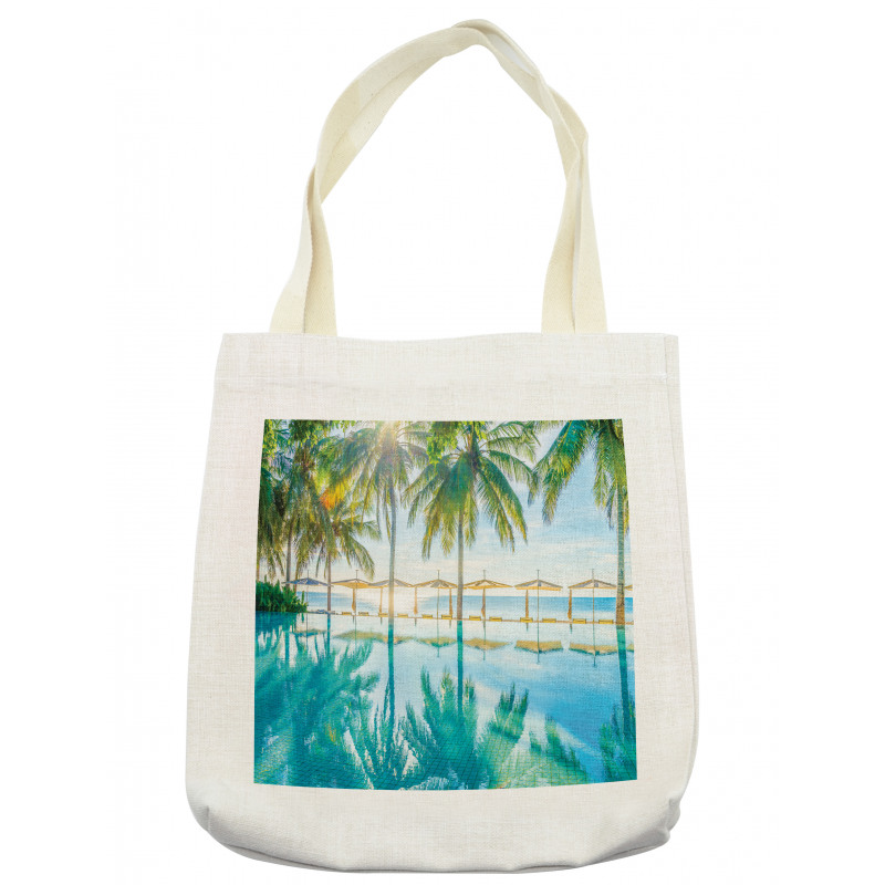 Palm Tree Hotel Pool Tote Bag