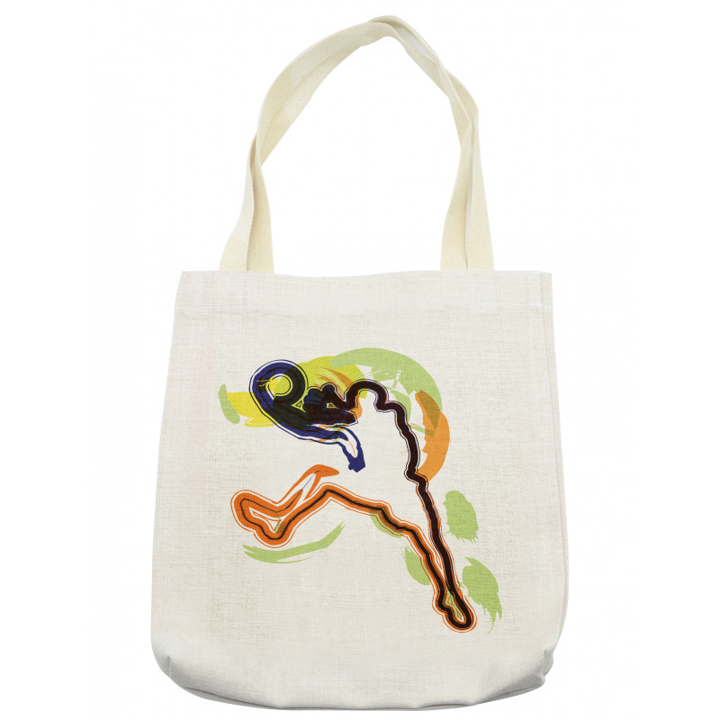 Man Playing Basketball Tote Bag