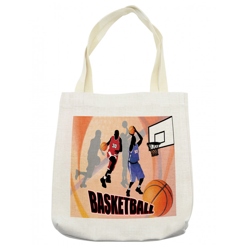 Vintage Basketball Art Tote Bag