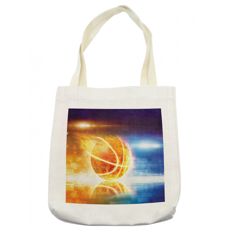 Burning Basketball Art Tote Bag