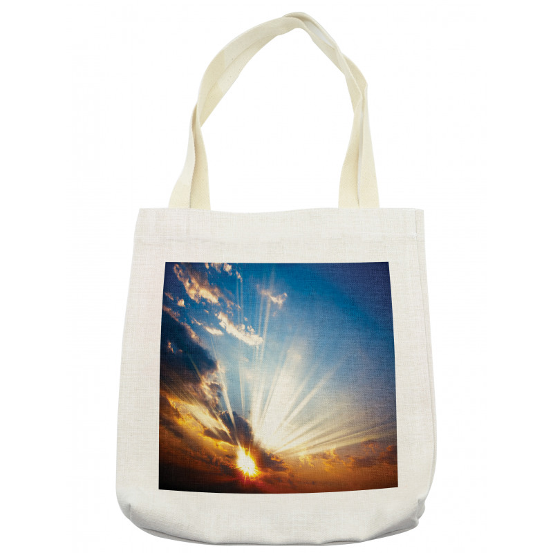 Sunbeams in Sky Scenery Tote Bag