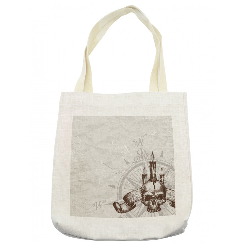 Priate Skull Compass Tote Bag