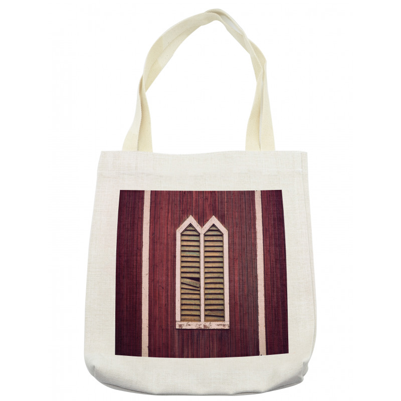 Retro Burgundy Shutters Tote Bag