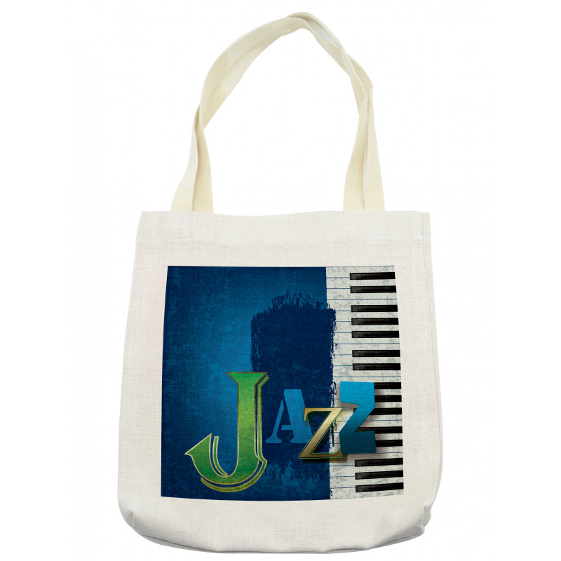 Jazz Music Keys Guitar Tote Bag