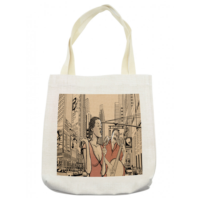 Jazz Singer Guitarist Tote Bag