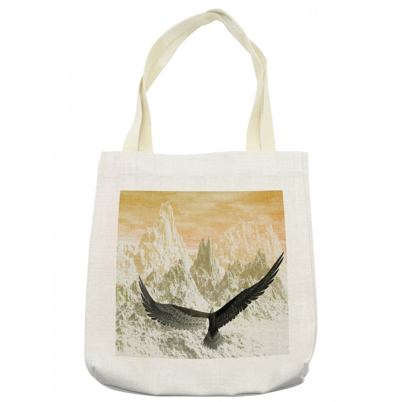 Eagle Flying Mountains Tote Bag