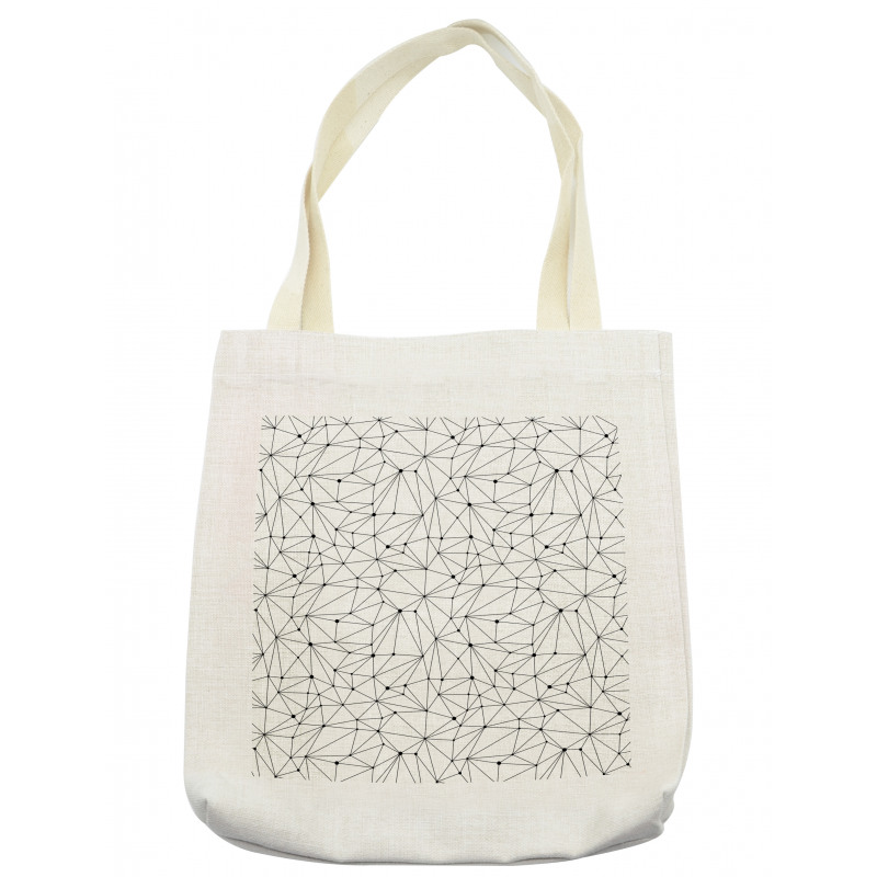 Modernistic Network Lines Dot Tote Bag