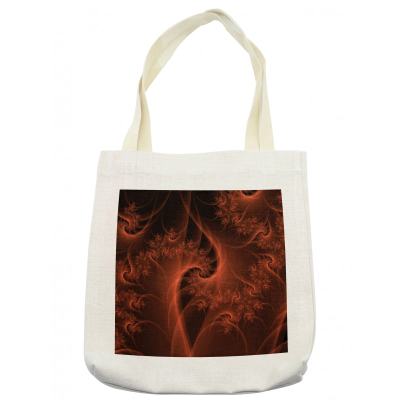 Digital Swirls Floral Tote Bag