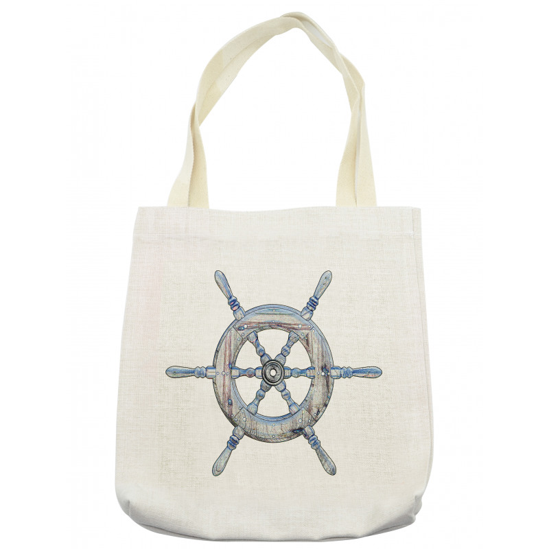 Wooden Ship Wheel Tote Bag