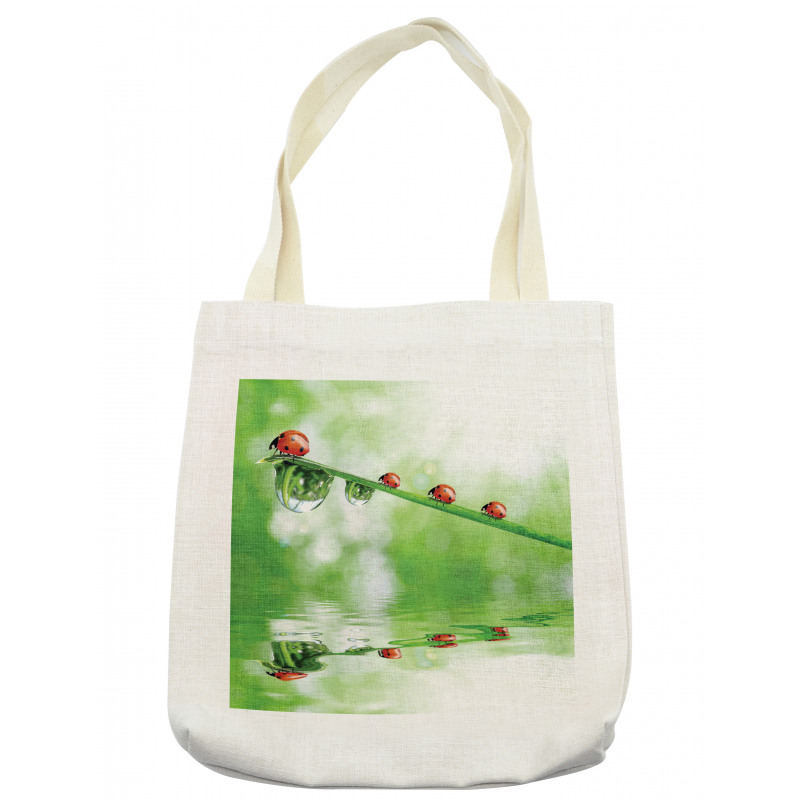 Ladybug on Water Image Tote Bag