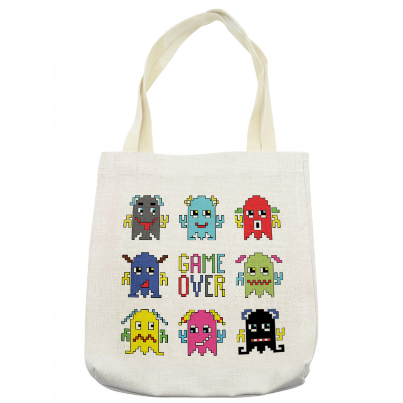 Pixel Robot Emotion Tote Bag