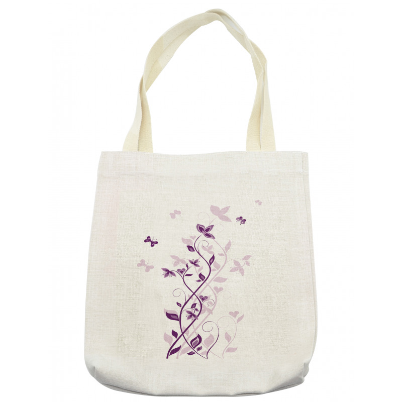 Violet Tree Blossoms Tote Bag