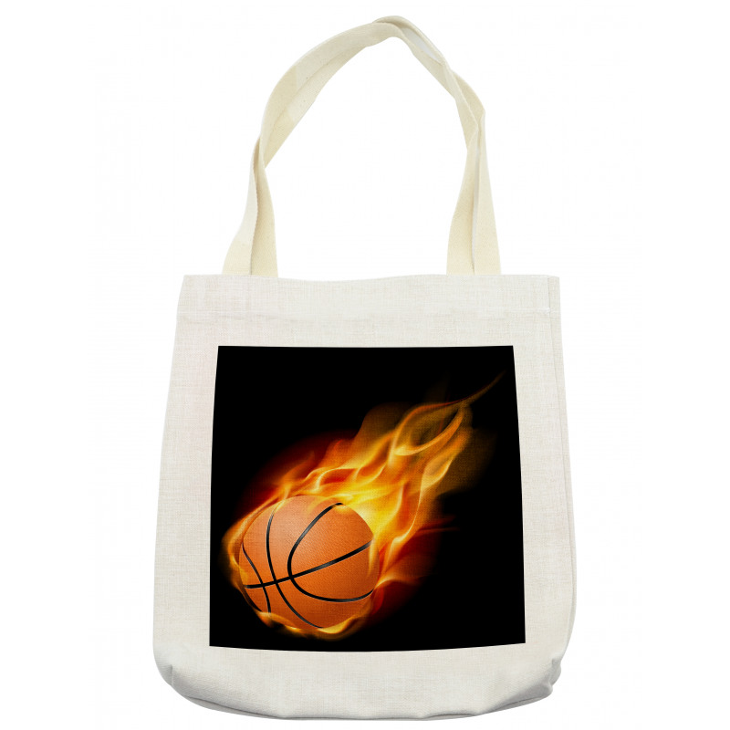 Basketball Fire Shoot Tote Bag
