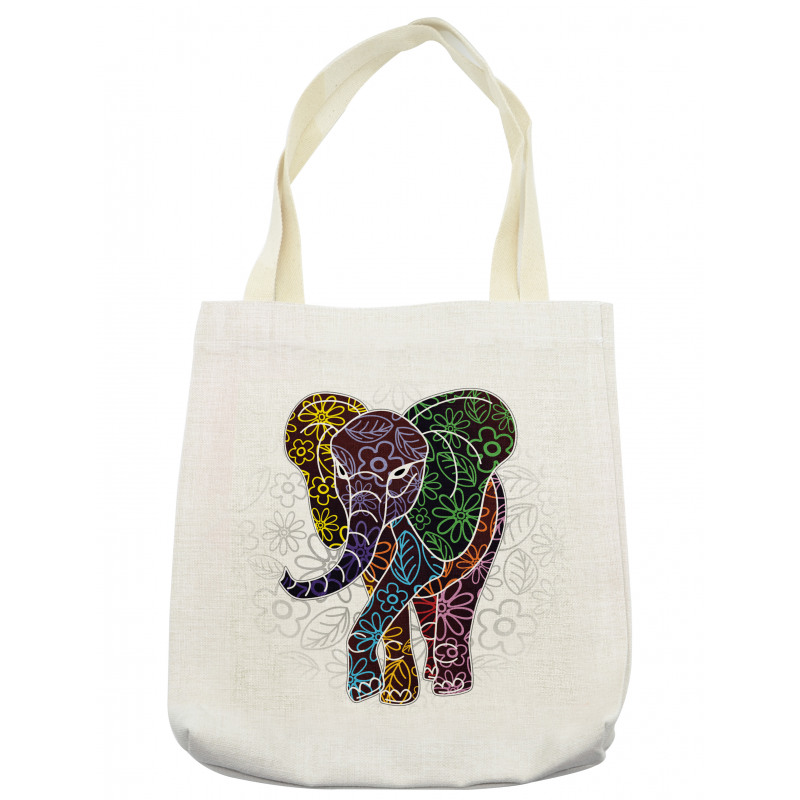 Floral Tribal Shapes Tote Bag