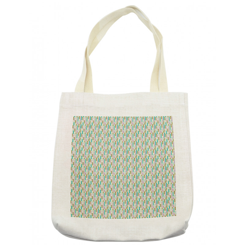 Vertical Irregular Bars Motif Tote Bag