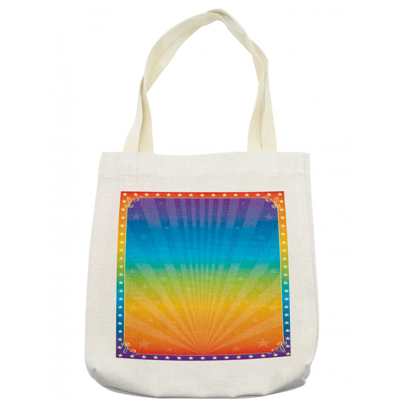 Retro Rainbow Colored Frame Tote Bag