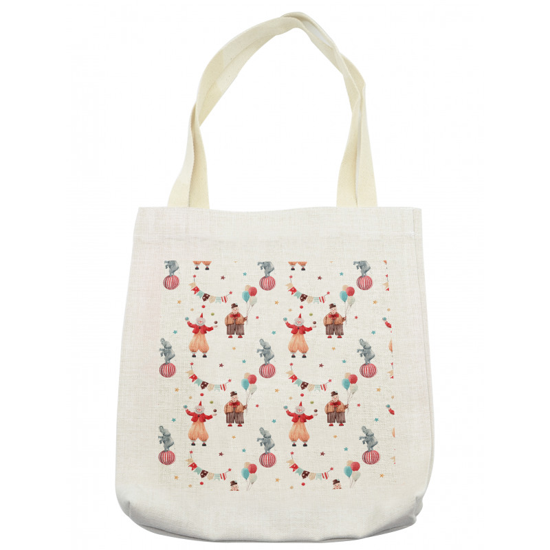 Watercolor Nursery Clowns Tote Bag