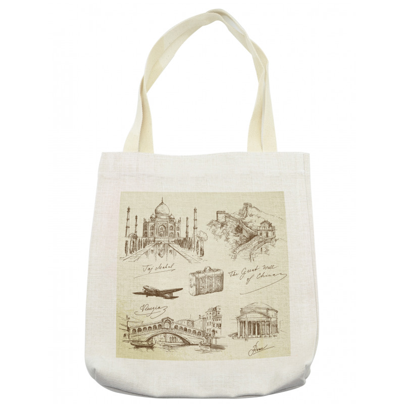 World Famous Landmarks Tote Bag