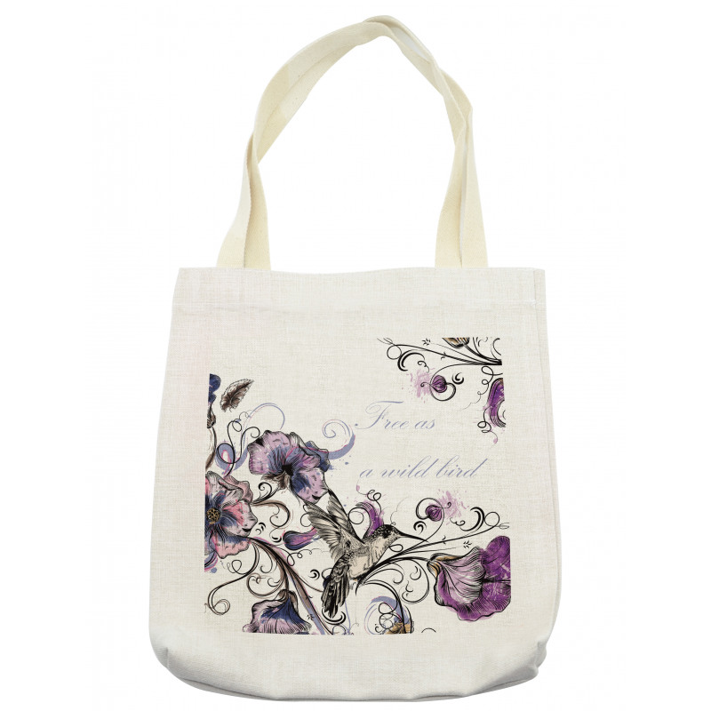 Ornate Flowers Leaves Tote Bag