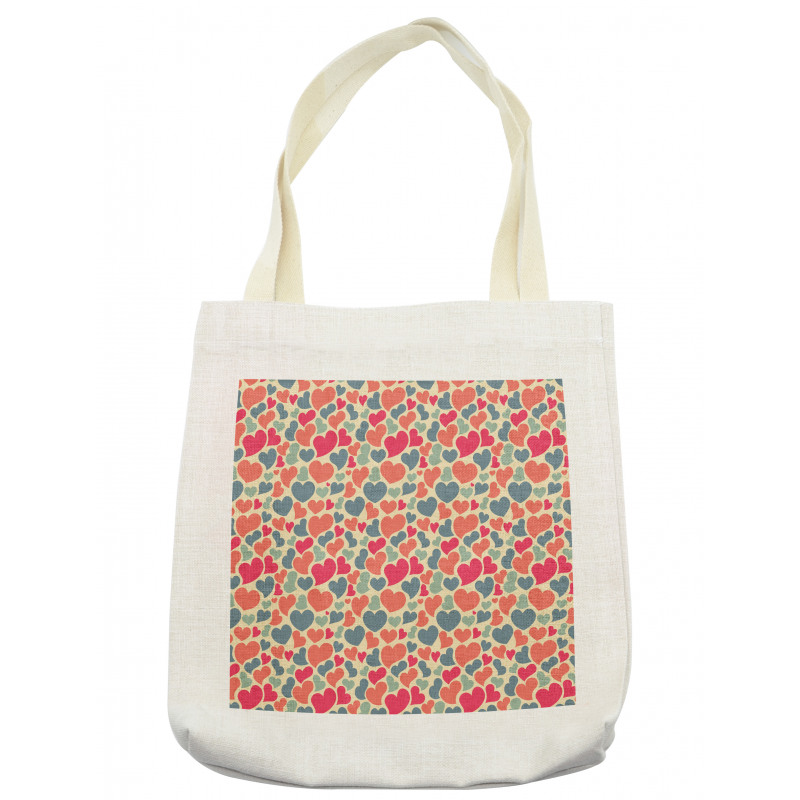 Colorful Hearts Motifs Art Tote Bag