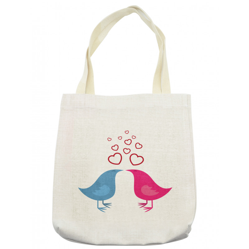 Birds Heart Symbols Romance Tote Bag