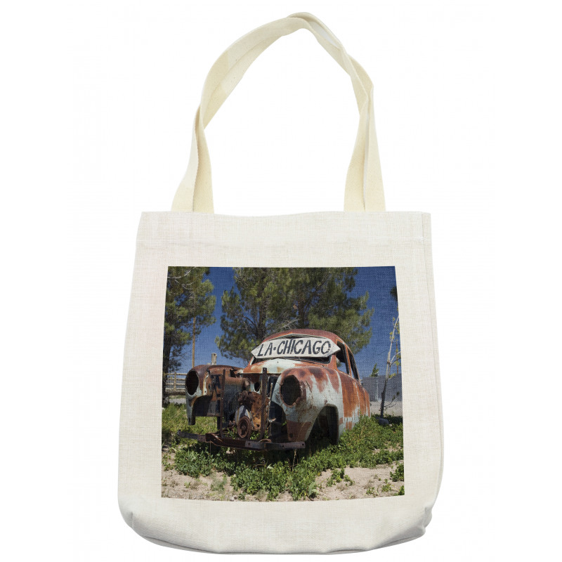 Old Abandoned Car USA Tote Bag