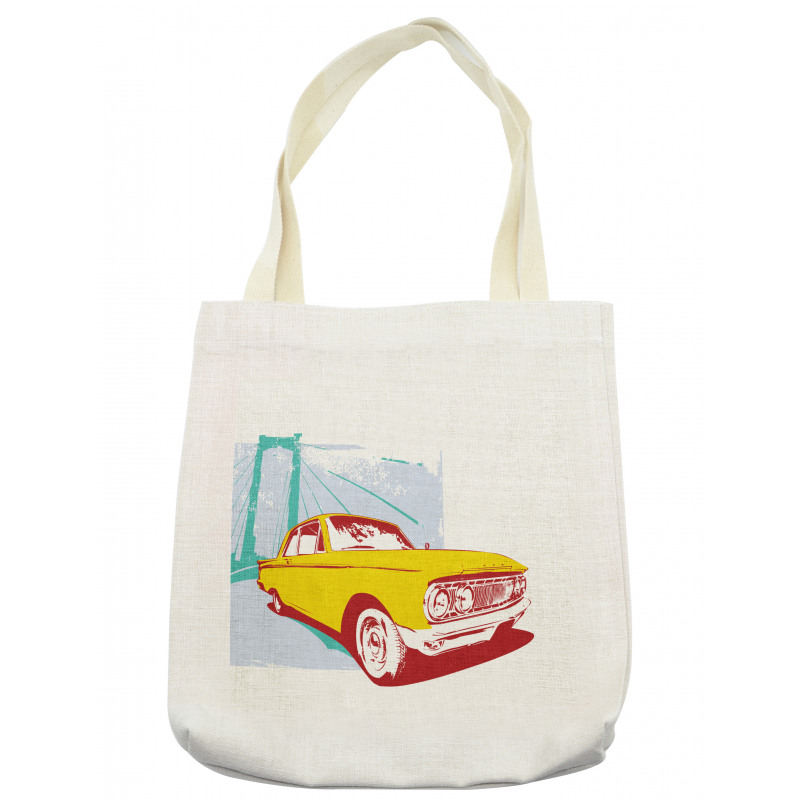 Old Car Grunge Artwork Tote Bag