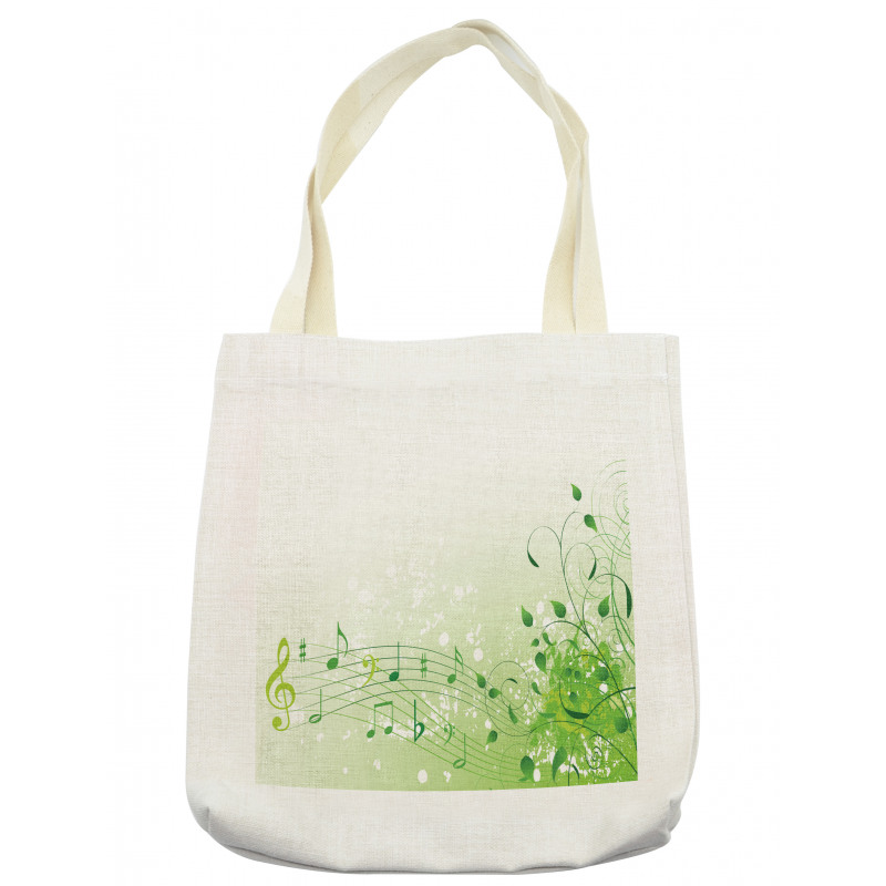 Curlicue Leaves Treble Chef Tote Bag