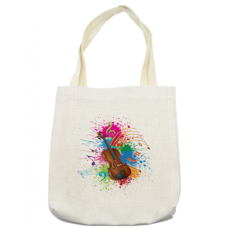 Color Splashes Violin Art Tote Bag