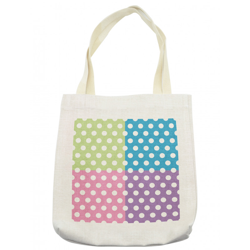 Polka Dots Patchwork Tote Bag