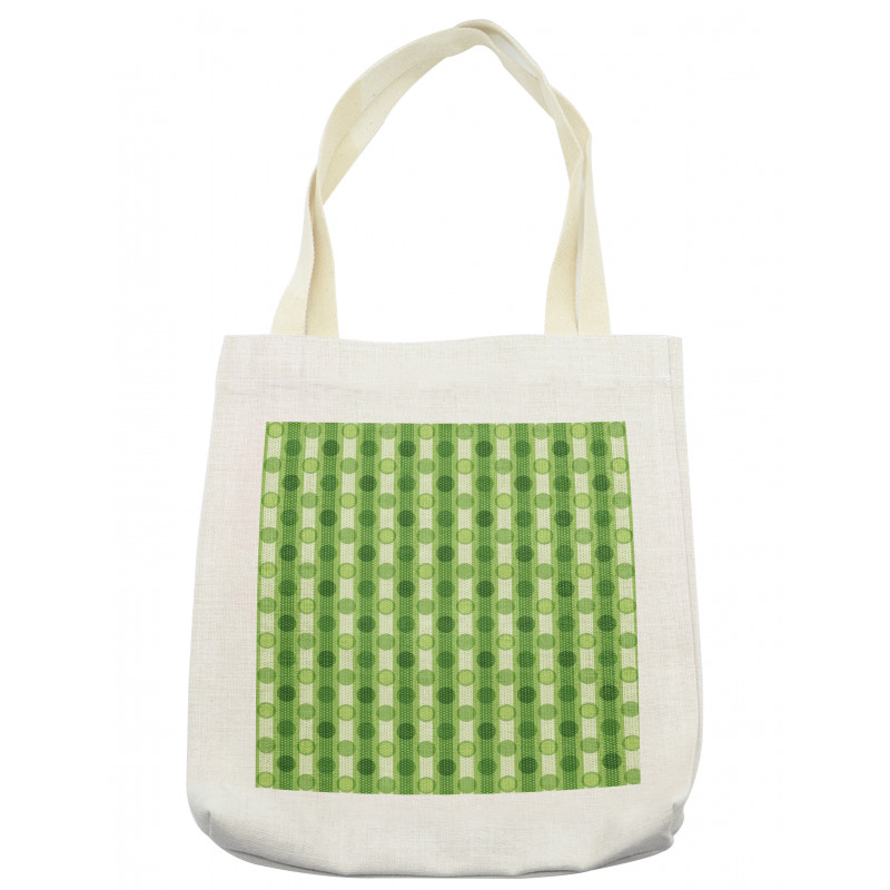 Polka Dots Striped Retro Tote Bag