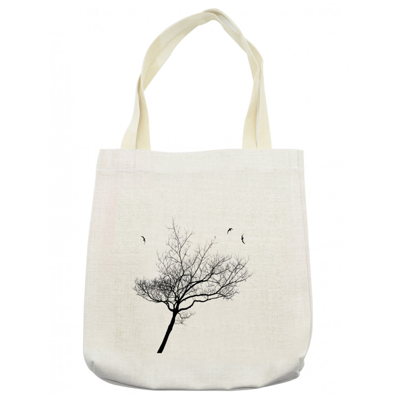 Tree Flying Birds Tote Bag