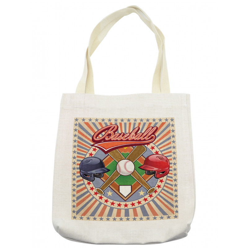 Retro Pop Art Baseball Tote Bag