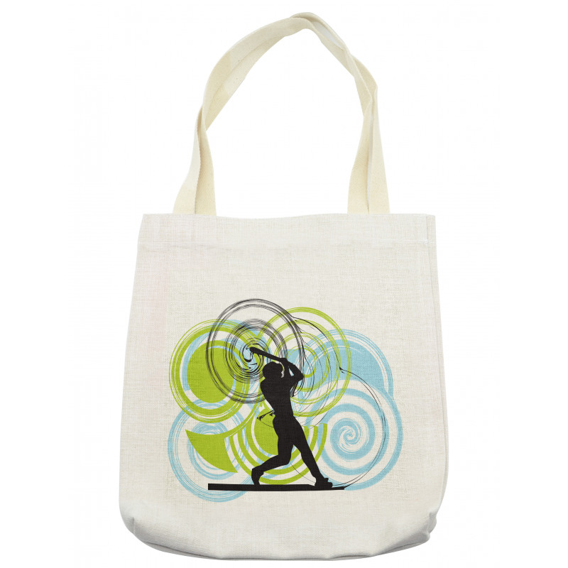 Baseball Player Circles Tote Bag