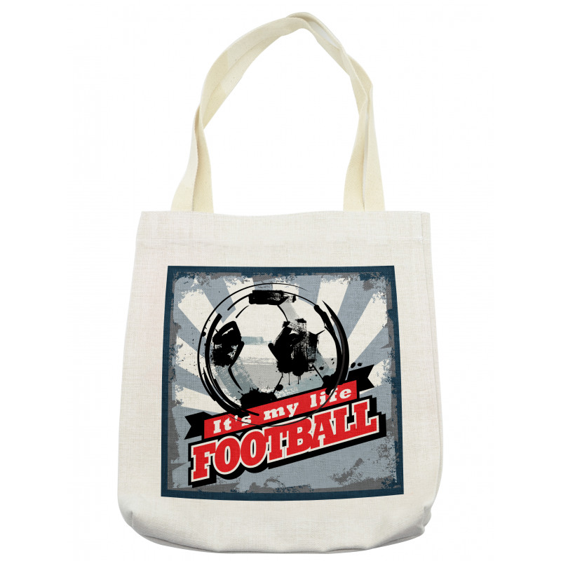 Grungy Football Pop Art Tote Bag